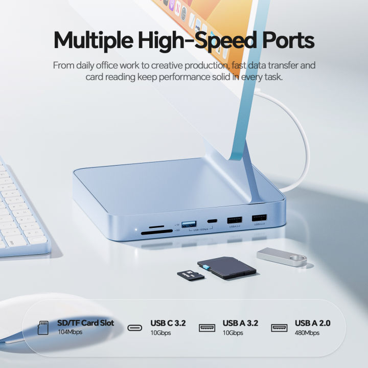 PULWTOP%20USB%20C%20Hub%20For%20iMac%2024%20Inch%202021%202023%202024%20With%20USB%20C%20And%20USB%20A%2010Gbps%20SD%20TF%20M2%20SSD%20Expansion%20Slot%20-%20Image%203