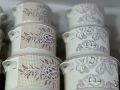 3Pcs Real China bone Airtight Ceramic Bowl Set with Lid & Handles. 