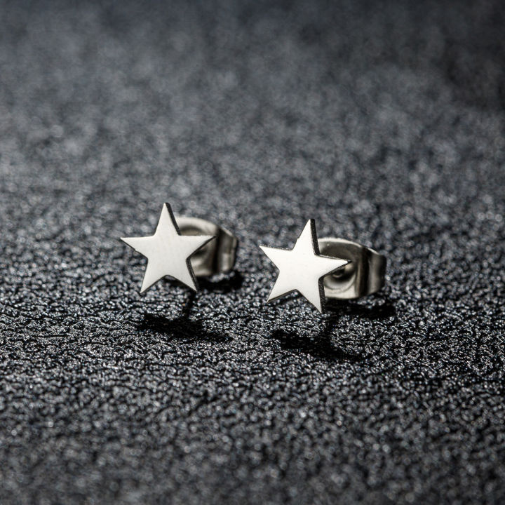 1 Pair New Stainless Steel Star Earrings Tiny Star Stud Earrings For Women Everyday Teen Mothers'day Celestial Birthday J