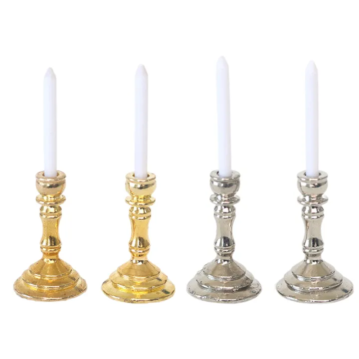 1Pair%201:12%20Dollhouse%20Miniature%20Candle%20Holder%20Candlestick%20Candelabra%20Model%20Home%20Decor%20Toy%20Doll%20House%20Accessories%20-%20Image%205