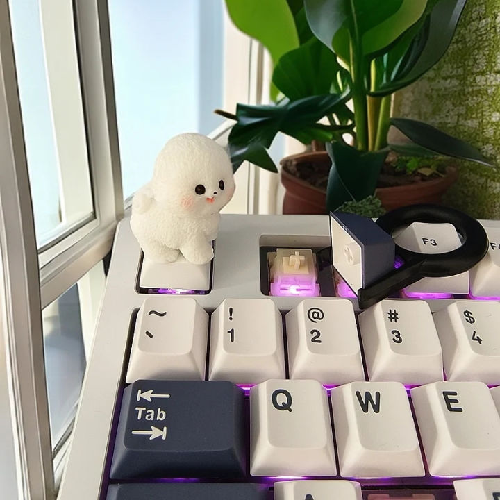 Cute Puppy Dog DIY Custom Keycap Q Version Animal Figure Artisan ...