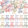 20Pcs Bear Translucent Resin Decoden Cabochons, for DIY Jewelry Making. 