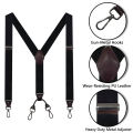 Men's Suspenders For Men 4 Heavy Duty Swivel Hooks - Adjustable Brace Elastic Mens Y-Back Suspenders for Jeans Pants Heavy Duty. 