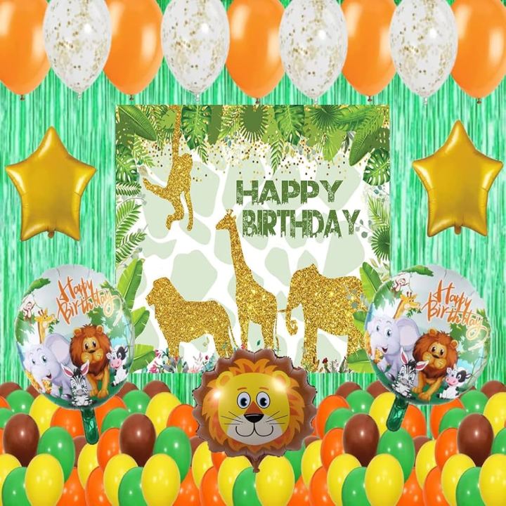 Theme Birthday Decorations Balloon Set- Jungle theme, Party Supplies Pack