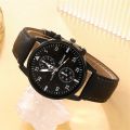 5PCS Set Fashion Mens Sports Watches Man Business Quartz Wristwatch Luxury Leather Bracelet Men Casual Clock Watch. 
