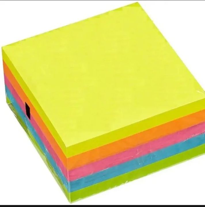Pack Of 100 Sheet - Multicolor Sticky Note Pad 3 X 3 | Daraz.pk