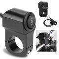 Universal Motorcycle 3 Way Switch ON OFF Mini Driving Light Switch With Clip Black.