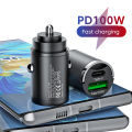 Mini 100W USB Car Charger Type C QC3.0 PD Car Chargers Fast Charging Car Phone Charger Adapter For iPhone .