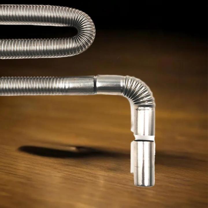 NEW 60-300cm Air Parking Heater Stainless Steel Exhaust Pipe Tube Gas Vent Hose With Hose Clamp For Car Heater