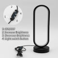 LED Ring Desk Lamp USB 3-color Dimmable USB Modern creative Night Light Reading Table Lamp Bedroom Home Room ecoration. 