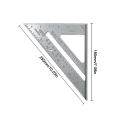 7-inch imperial set square, 90-degree reinforced silver set square, aluminium alloy carpenter’s measuring ruler. 