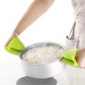 2PC Grip Oven Pot Holder – Non-slip Heat Resistant Silicone Mitts for Baking, BBQ & Cooking (Multicolor). 