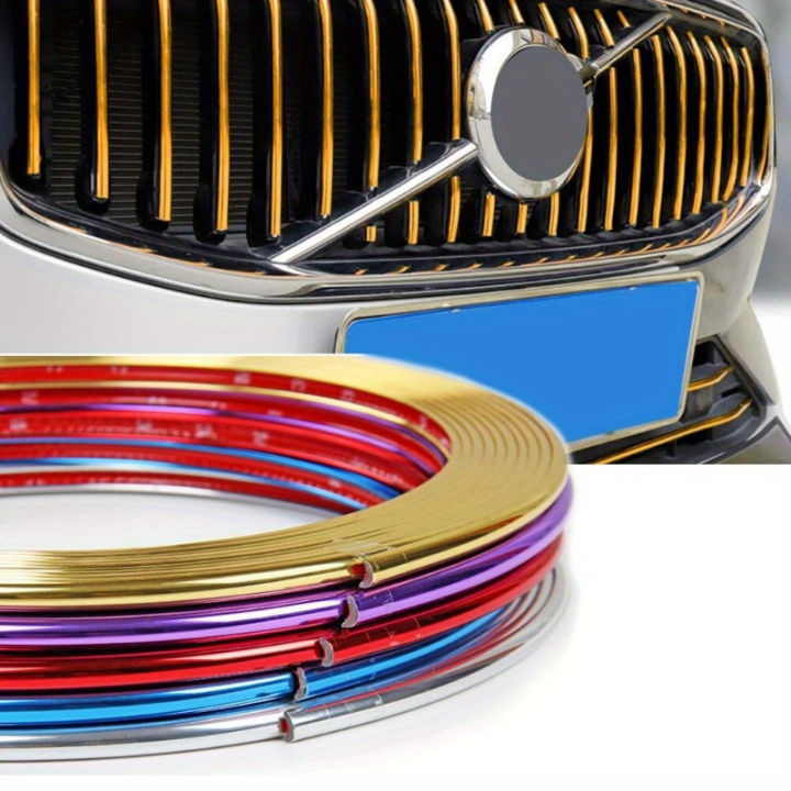 8M Car Decor Car Wheel Rim Protector Sticker Chrome Moulding Strip Trim ...