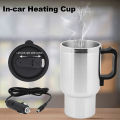 Car Electric Kettle Stainless Steel 450ml Kettle Pot Heated Automatic Shut Off for Water Tea Coffee Milk Car Kettle Thermos. 