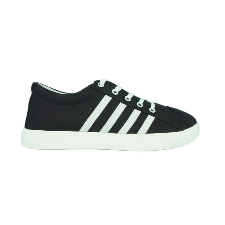 Black & Khaki Cotton Fabrics Sneaker Shoes Slip-Ons & Sneakers for Men