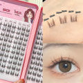 BQI lazy cat series elf large capacity eyelash book natural long curled thin stem segmented false eyelashes. 