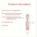 5 In 1 Portable Retractable Makeup Brushes For Foundation Eyebrow Lip Eyeshadow Loose Powder Cosmetic Set Makeup Brush Tools. 