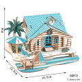 Handmade Wooden 3D Jigsaw Puzzle Game DIY Assembled Building Model Educational Early Childhood Toy for Kids Room Decoration . 