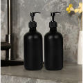 Matte Black 300/500ml Soap Bottle Liquid Soap Dispenser Refillable Empty Shampoo Conditioner Container for Bathroom Supplies. 