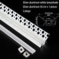 Embedded LED Aluminium Profiles 05m DIY Joint Ceiling Wall Gypsum Board Commercial Home Showroom Black White Cover. 
