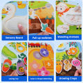 3D Farm Busy Board Quiet Book Soft Felt Montessori Toy For Fine Motor Skills Early Educational Travel Toys For Children . 