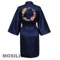 Wedding Party Team Bride Robe Kimono Satin Pajamas Bridesmaid Bathrobe SP073. 