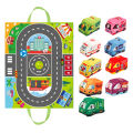 Soft Car Toy Set with Play Mat and 9pcs Vehicle for 1 Year Old Baby Toys 12-18 Months Toddlers Car Boys and Girls. 