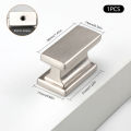 1/2Pcs Square Cabinet Handles Pulls Drawer Knobs for Wardrobe Furniture Door Hardware Replacement Black/Silver Metal Handles. 