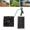 Solar Fan Solar Power Panel Exhaust Fan 15W Energy Saving Odor Removal Portable Solar Powered Air Extractor for Pet Houses RVs.