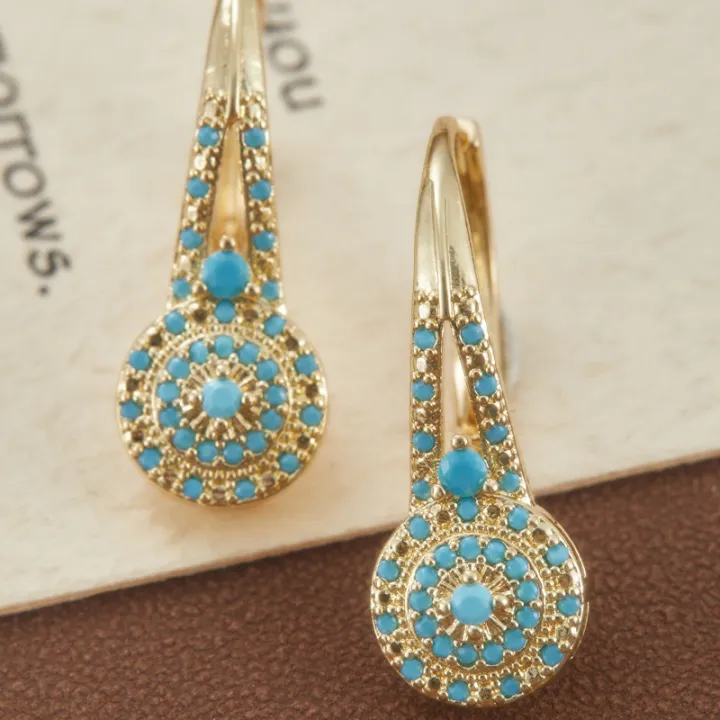 A%20Pair%20of%20Fashionable%20Inlaid%20Green%20Color%20Stone%20Earrings,%20Women's%20Bohemian%20Style%20Retro%20Trendy%20Accessory%20%20-%20Image%204
