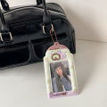 Cute Graffiti Card Holder Bus Card Transparent PVC  Photocard Case Student School Meal Card Protector. 