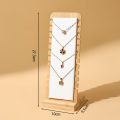 Bamboo and Wood Detachable Necklace Display Rack, Clavicle Chain Jewelry Hanging Rack, Necklace Display Shooting,. 