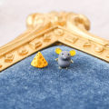 Asymmetric Cute Little Mouse Cheese Stud Earrings For Women Lovely Sweet Small Earrings Party Daily Versatile Jewelry .