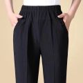 Plus size 8XL Autumn Women Trousers Oversize Elastic High Waist Loose Casual Pants Middle-aged Female Winter Warm Stretch Pants.