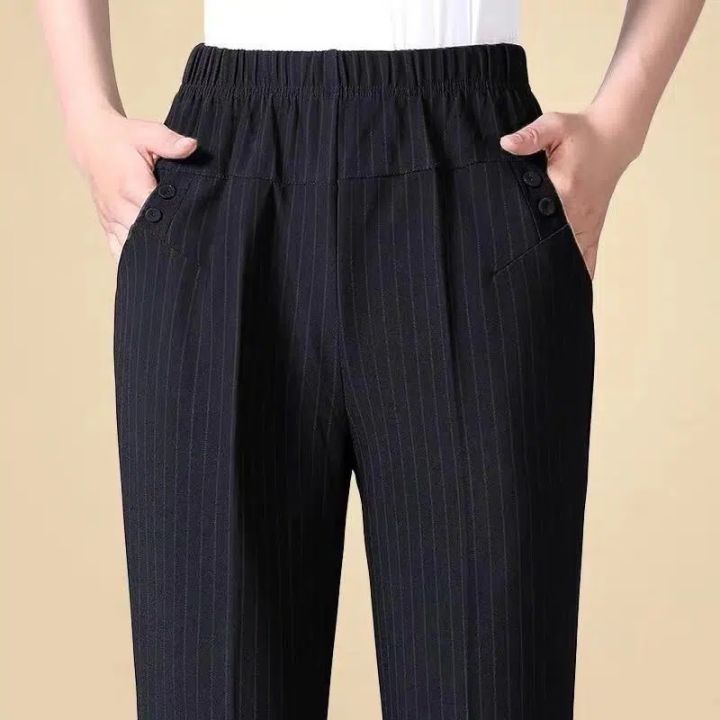 Plus%20size%20%208XL%20Autumn%20Women%20Trousers%20Oversize%20Elastic%20High%20Waist%20Loose%20Casual%20Pants%20Middle-aged%20Female%20Winter%20Warm%20Stretch%20Pants%20-%20Image%204