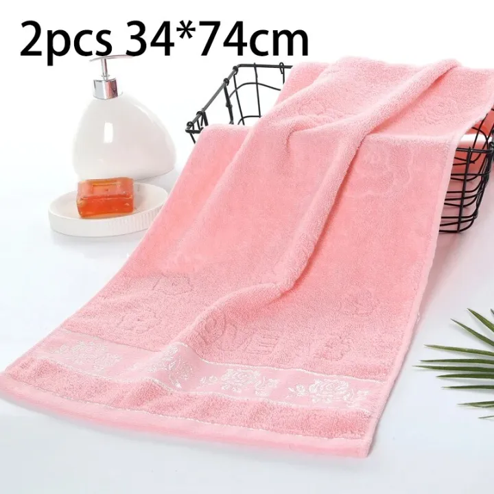 2pcs%20Cotton%20Towel%20Rose%20Thickened%20Towel%20Quick%20Absorbent%20Soft%20Quick%20Dry%20Face%20Towel%20Bathroom%20Hotel%20Travel%20Supply%20-%20Image%206