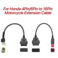 4Pin/6Pin Motorcycle OBD2 Adapter Cable for Honda Diagnostic Connector OBDII 16Pin Extension for CBR CRF.