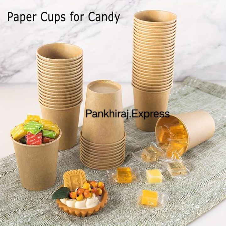 50 pcs Single wall paper cups 120ml One Time Cups