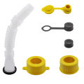 Free Shipping 1 Set Car Gas Can Spout Nozzle Vent Kit High Quality Plastic Replacement Gas Cans Old Style Cap Gas Tank Nozzle. 