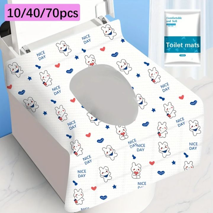 10/40/70 Pcs Disposable Toilet Seat Covers for Travel Public Bathrooms Airplane Hygiene Universal Fit All Ages Potty Training