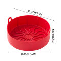 Airfryer Silicone Basket Reusable Baking Tray Silicone Mold For Airfryer Pizza Fried Chicken Basket Air Fryer Liners Accessories.