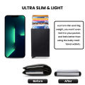 Slim Pop Up Wallet Minimalist Credit Card Holder For Men Women RFID Blocking Mini Metal Case.