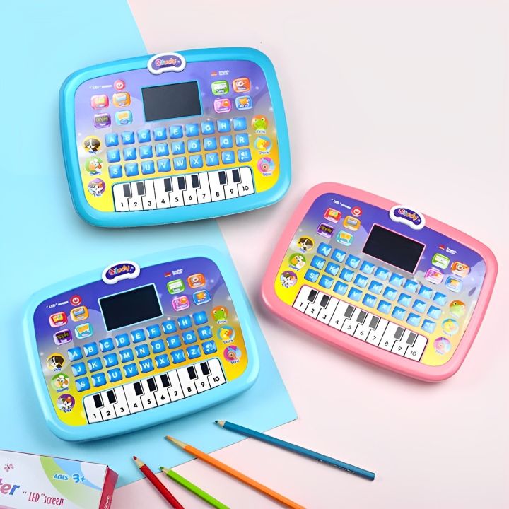LCD Writing Tablet For Kids  26 English Words Kids Learning Educational Tablet With Led Screen