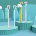 Silicone tongue scraper tongue brush multifunctional tongue scraping double-effect tongue cleaning brush toothbrush -1pcs. 