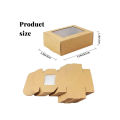 20/30/50Pcs Kraft Paper Candy Box Transparent PVC Window Soap Case Wedding Christmas Baby Shower Chocolate Gift Packaging Boxes. 