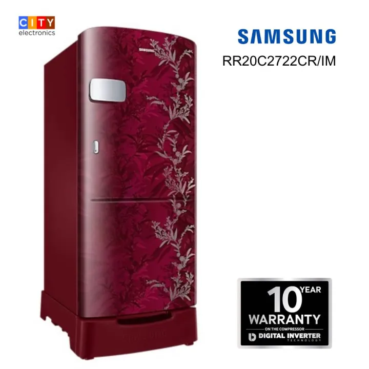 SAMSUNG%20RR20C2Z226R/IM%20192%20Litres%20Single%20Door%20Refrigerator%20with%20Stylish%20Grande%20Design%20(Flower%20Pattern%20Red)%20-%20Image%202
