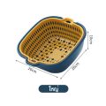 Vegetable and Fruit Washing Basin Has 2 Layers, Used for Washing (Assorted Colors), Designed to Be Used in a Convenient Way. There Are Drainage Holes at the Bottom *Ready to Ship. 