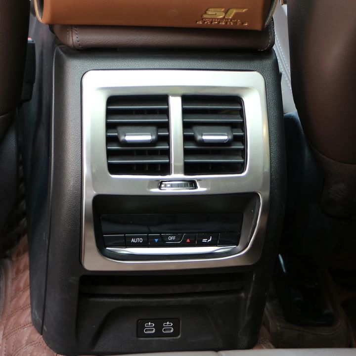 Car Rear AC Vent Cover for BMW X3 G01 X4 G02 2018 2019 2020 2021 2022 Air Conditioning Outlet Sticker Trim Interior Accessories