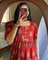 New exclusive designed Kaptan Screen Print Gown 1piece long kurti For Stylish Women / Girls. 