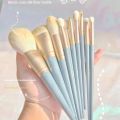 10Portable Soft-Bristled Makeup Brushes Morandi Color Makeup Brush Set Novice Beginners Advanced Full Set of Makeup Tools. 